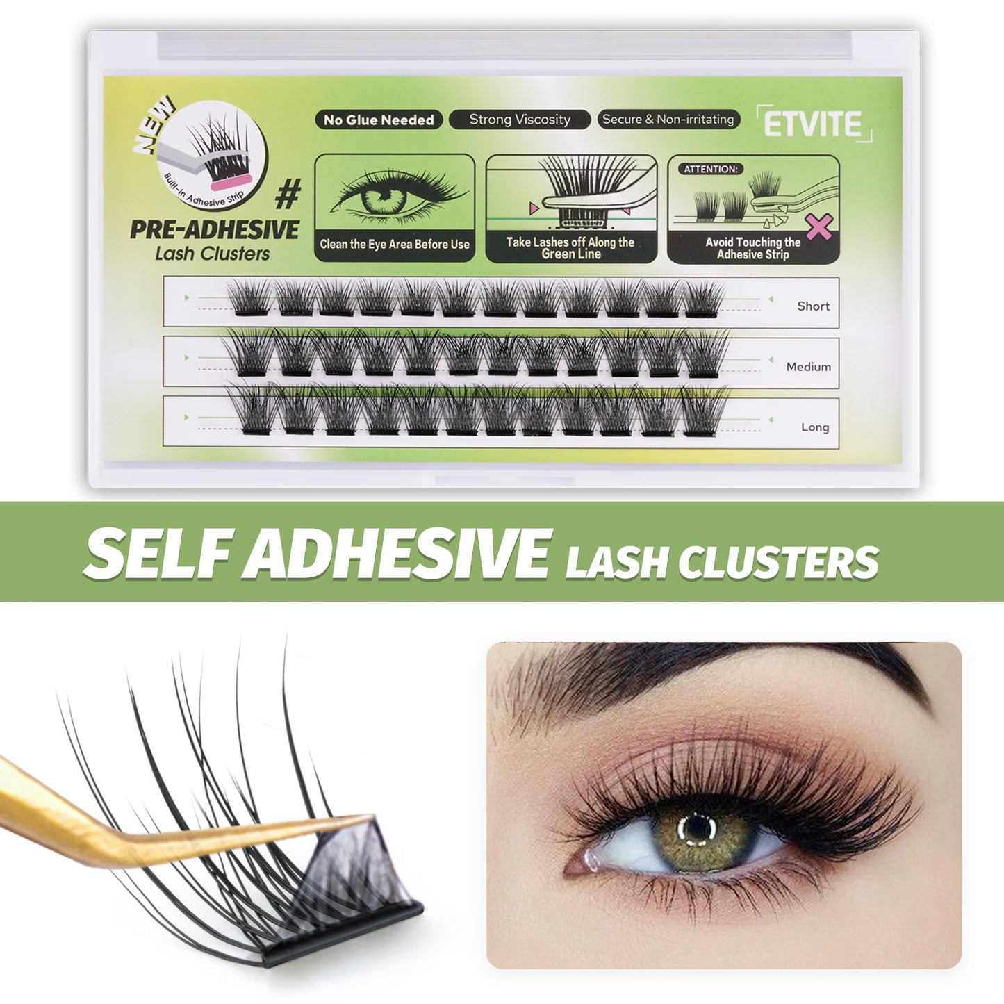 One-Step Eyelashes(Pre-glued and self-adhesive)：Gipsy