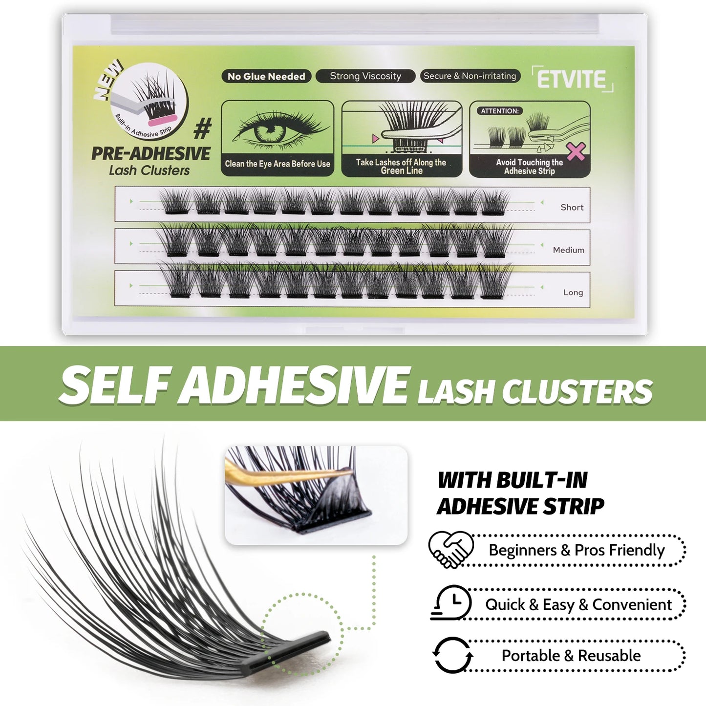 One-Step Eyelashes(Pre-glued and self-adhesive)：Gipsy